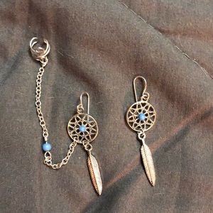 Sterling silver dream catcher earrings